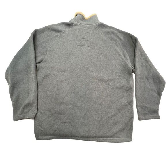 Timberland Men's Fleece Half Zip Long Sleeve Pullover Sweater Gray Tan Size 2XL - Picture 5 of 8